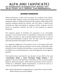 Adverse Possession